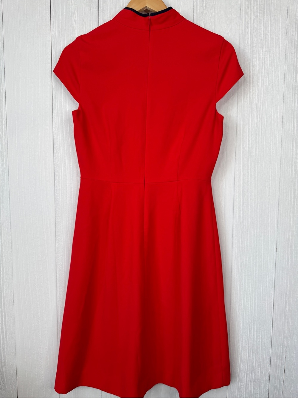 J. Crew Tie-neck dress in tomato red - Picture 4 of 9